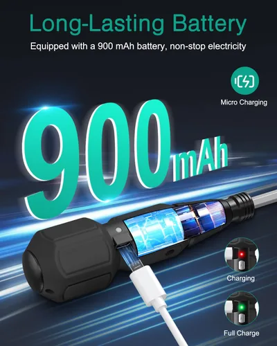 Vista 3 de ORIA Destornillador eléctrico inalámbrico, juego de destornilladores eléctricos recargables 12 en 1 con 10 puntas y soporte de puntas de 1/4