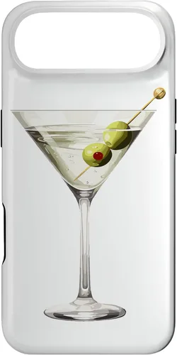 Vista 27 de Martini Glass Green Olive Bartender Vodka Gin Cocktail Drink Case para iPhone 17