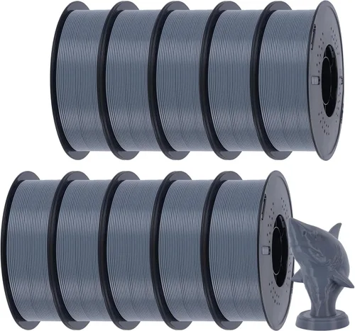Vista 36 de Kingroon Filamento de impresora 3D PLA Plus (PLA+), 10 rollos, precisión dimensional +/- 0.001 in, carrete de 22 libras (22 libras), 0.069 in, negro