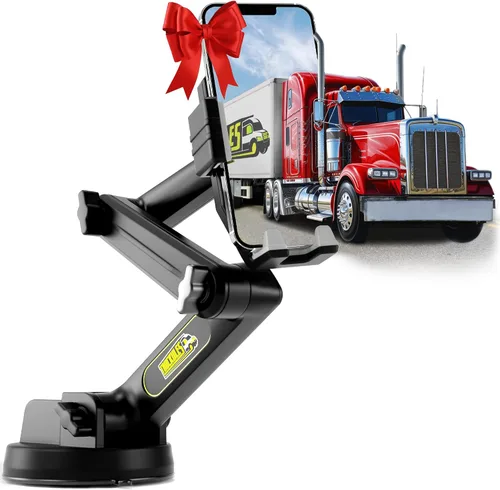 Vista 10 de Truckules - Soporte de teléfono para camión + almohadilla para tablero Negro