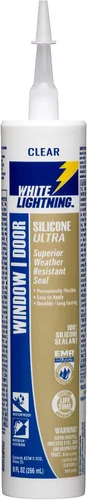 Vista 4 de White Lightning W31104510 Sellador de silicona para ventanas y puertas, aluminio, 10 onzas líquidas