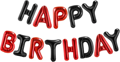 Vista 42 de CANREVEL Cartel de feliz cumpleaños, 13 letras de papel de aluminio de Mylar de 16 pulgadas, decoraciones de fiesta de cumpleaños para niños