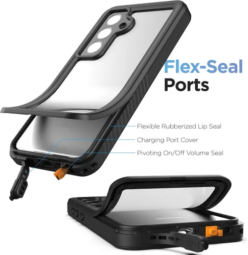 Vista 4 de Encased Funda impermeable para cinturón diseñada para Samsung Galaxy S24 Plus, funda protectora de cuerpo completo con protector de pantalla