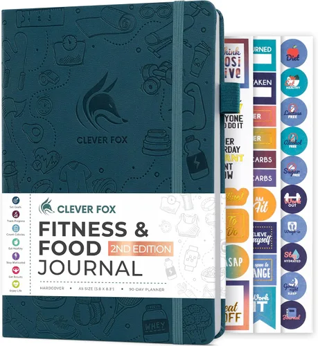 Vista 21 de Clever Fox Diario de fitness & Food – Planificador de nutrición y entrenamiento para mujeres y hombres – Libro de registro de ejercicio de dieta
