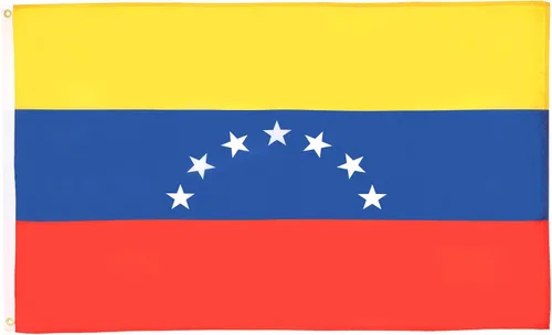 Vista 12 de AZ FLAG Juego de 5 banderas de Venezuela con parche – 35.4 x 23.6 in – Bandera Venezolana 7 estrellas 100% poliéster con ojales metálicos integrados
