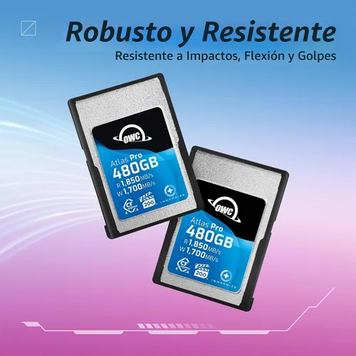 Vista 2 de OWC Tarjeta de memoria Atlas Pro 480GB CFexpress 4.0 tipo A