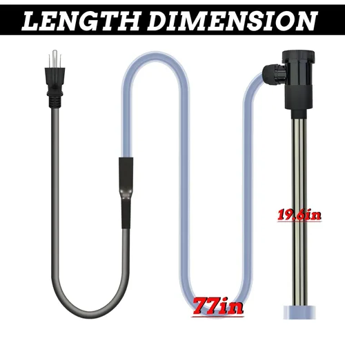 Vista 4 de Calentador de agua de inmersión de piscina de 3000 W 240 V con control de temperatura y temporizador Wifi - Calentador sumergible portátil