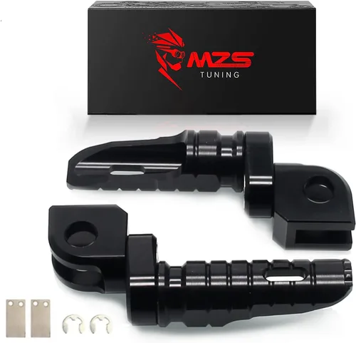 Vista 14 de MZS Estriberas de motocicleta, estriberas delanteras ajustables dobles CNC para el pie del conductor, reposapiés negro compatible con FZ07 FZ09 FZ10