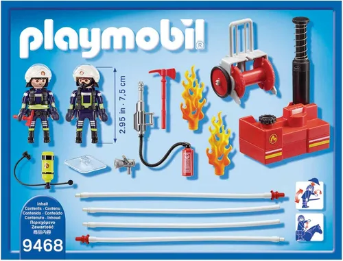 Vista 3 de Playmobil Bomberos con bomba de agua
