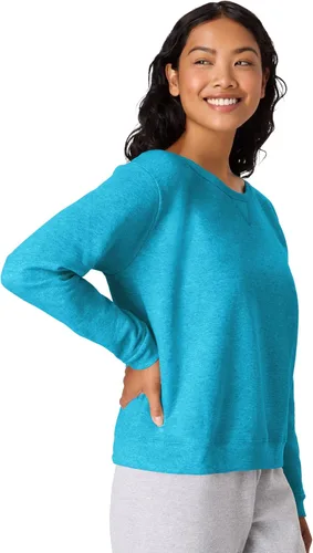 Vista 2 de Hanes EcoSmart - Sudadera de forro polar para mujer, suave y de peso medio, sudadera con capucha con cremallera completa, sudadera o cremallera
