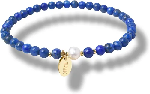 Vista 11 de Morchic - Pulsera elástica con cuentas de gemas naturales de 4 mm para mujeres, con perlas de agua dulce, regalo de cumpleaños de gemas energéticas