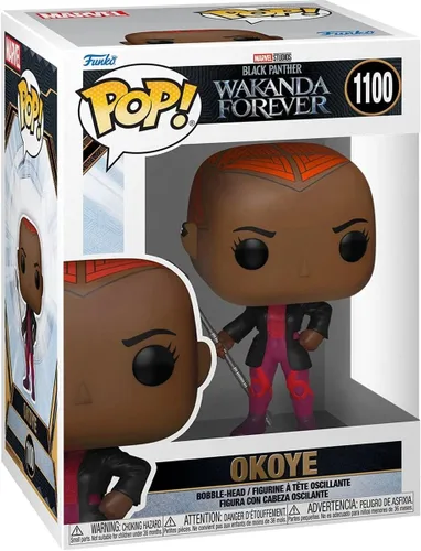 Vista 2 de POP Marvel: Black Panther: Wakanda Forever - Figura de vinilo de Okoye Funko (paquete con funda protectora de caja compatible), multicolor, 3.75