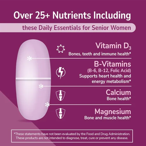 Vista 3 de 21st Century Sentry Senior Women 50 Plus Tablets, 100 unidades (27542)