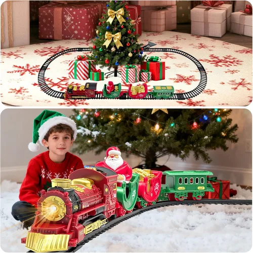 Vista 6 de Juego de trenes de Navidad Mini Trenes de Santa