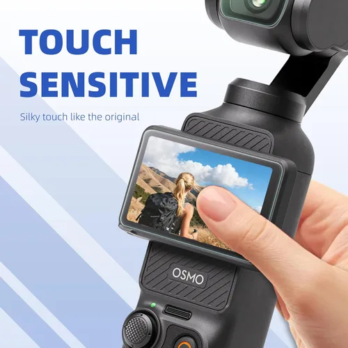 Vista 5 de DJI Osmo Pocket 4/Pocket 3 - Protector de pantalla, resistente a los arañazos, película LCD de vidrio templado Ultra-HD y protector de lente