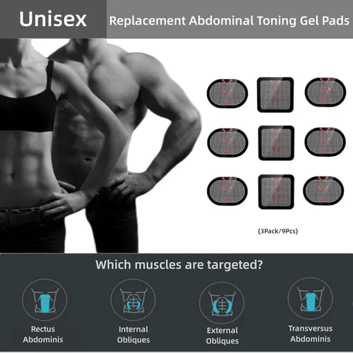 Vista 2 de Gel Pads for All Abdominal Belts, Replacement Gel Sheet for Abdominal Toning System, Replacement Gel Pads