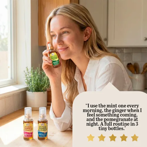 Vista 6 de Beelife Spray de propóleo para la garganta, espray de propóleo de abeja para apoyo inmunológico natural y alivio del dolor de garganta, rico