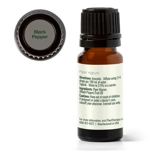 Vista 7 de Plant Therapy Aceite esencial de pimienta negra, 0.3 fl oz, 100% puro, sin diluir, grado terapéutico