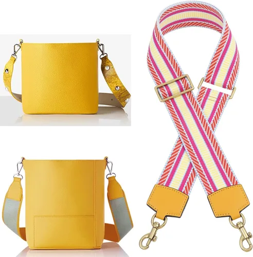 Vista 2 de HUADEK Purse Strap Replacement Crossbody Handbag Stripe Wide Adjustable
