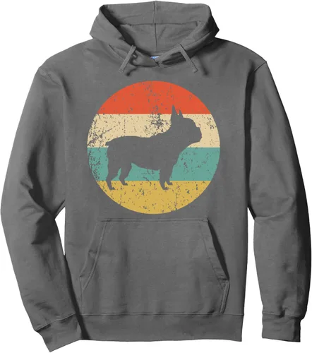 Vista 7 de Bulldog Francés Retro Bulldog Francés Sudadera con capucha, Negro, S