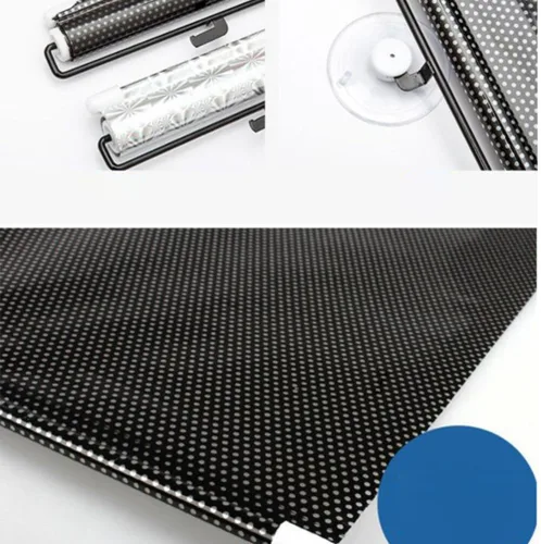 Vista 7 de PartyKindom Persianas enrollables opacas con ventosas, 49. 21 x 15. 74 pulgadas, persianas enrollables sin cordón para puerta de ventanas, cortinas