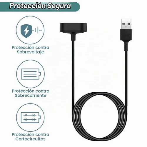 Vista 5 de Cargador para Fitbit Inspire HR y Ace 2 Fitness Tracker (3.3 pies/100cm)
