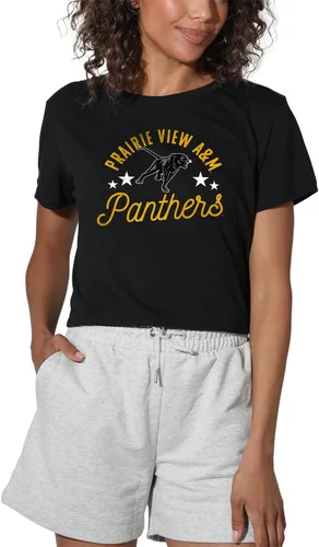 Vista 122 de Colección oficial de camisetas con diseño de mascota desgastada para mujer, color negro Grizzlies del estado de Adams