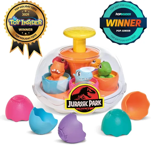 Vista 6 de Toomies Jurassic World Spin & Hatch Huevos de Dino – Juguetes de Dinosaurio para Juego de Desarrollo – 12m+