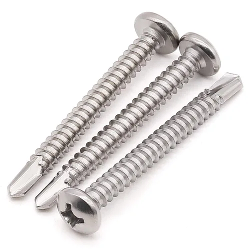 Vista 12 de Tornillos autoperforantes de cabeza plana #10 x 1/2" (100 piezas) para metal, Phillips Drive Autoperforantes, Tornillos Tek de chapa, acero plateado
