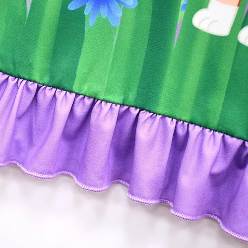 Vista 6 de Blue Puppy Costume for Toddler Girls, Blue Puppy Dress for Girls Little Pink Purple Rose