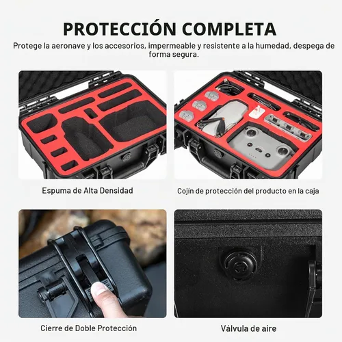 Vista 5 de Tomat Mini 4K caso, estuche de transporte impermeable para DJI Mini 2/SE