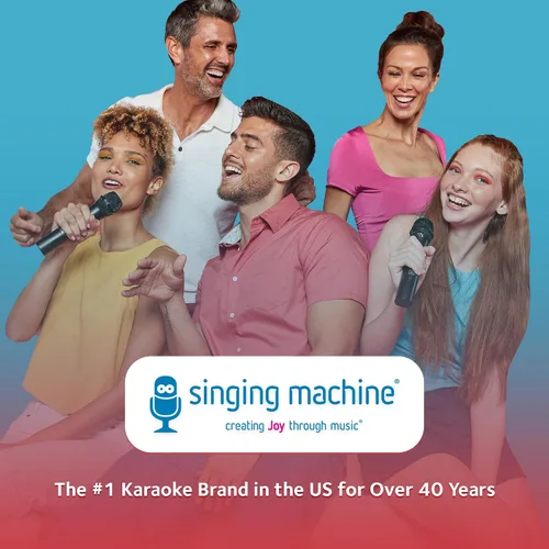 Vista 6 de Micrófono de karaoke inalámbrico Singing Machine para niños y adultos, micrófono de fiesta (Oro rosa) - Micrófono portátil Bluetooth de mano
