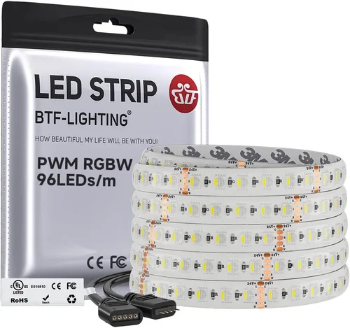 Vista 21 de BTF-LIGHTING RGBW LED Strip Cool White 16.4ft 60LED DC12V UL Listed IP30 RGB+blanco frío