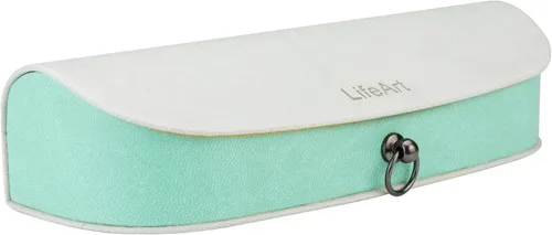 Vista 16 de LifeArt Caso duro de la lente de la cáscara, caso de gafas de sol portátil, Caso de la lente de cuero de la PU de moda, ligero 2lian_negro