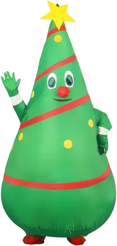 Vista 3 de Disfraz inflable de Halloween de koala de cebra, panda gigante, cerdo rosa, árbol de Navidad, divertido disfraz para adultos y fiestas de cosplay