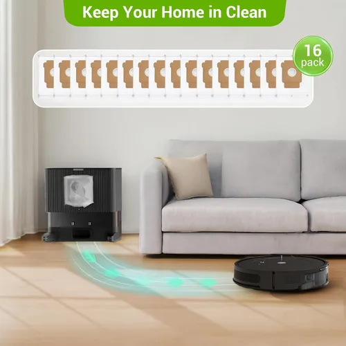 Vista 7 de Paquete de 16 bolsas de polvo combinadas Plus 405 para Roomba Essential Q0520/Plus 405 Combo/Plus 505 Combo/Plus 504 Vac/Y0140