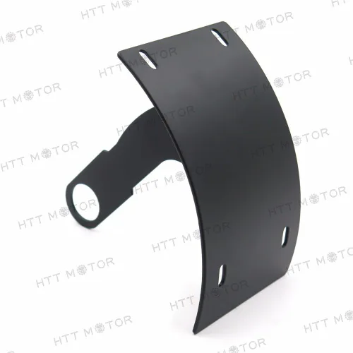 Vista 7 de MT360-010-M Soporte de placa de matrícula curvada negra Soporte de etiqueta de montaje compatible con eje de 1 pulgada
