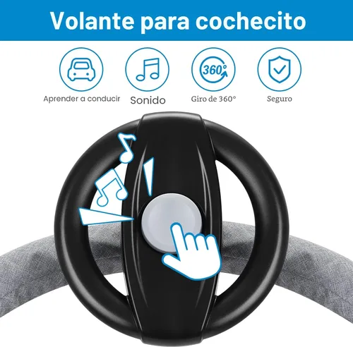 Vista 6 de Accmor - Volante de juguete para cochecito, volante para carritos de compras