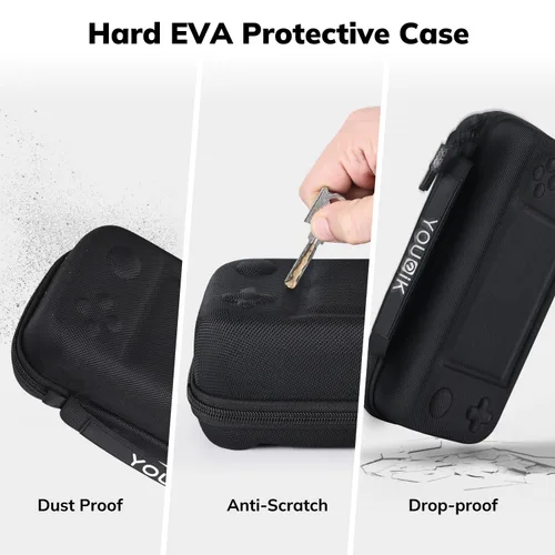 Vista 3 de Younik 14-in-1 Switch Case Accessories Bundle, Large Carrying Case for Switch 2017, Switch Travel Case Fit for Console, J-con Grip, AC Adapter and