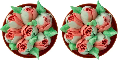 Vista 30 de Restaurantware Pastry Tek - Punta de tubería rusa, 1 punta para decoración de pastel de rosas, punta de decoración de acero inoxidable #9 resistente