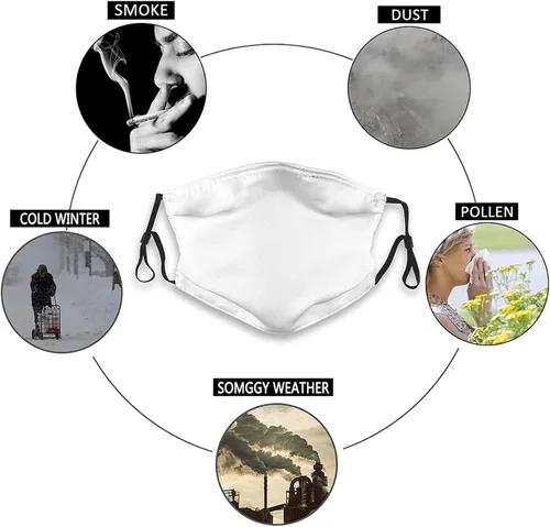 Vista 8 de Máscara facial unisex de moda para parejas, lavable, reutilizable, para exteriores, cubierta facial ajustable