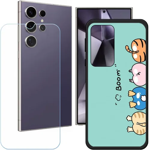 Vista 19 de Funda de TPU para Echoamo C24 Ultra + HD de vidrio templado, carcasa de silicona protectora trasera – 9 dureza anti-arañazos protector de pantalla