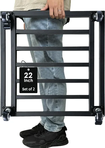 Vista 11 de Soporte cuadrado para plantas de 18 pulgadas con ruedas, resistente, organizador grande de metal para plantas en interiores y exteriores, plataforma