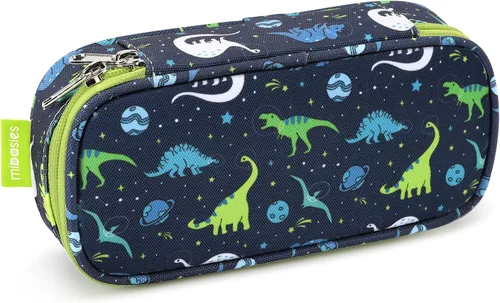 Vista 8 de Lapicera para niñas, estuche con divisiones múltiples para lápices, diseño de fresas color rojo