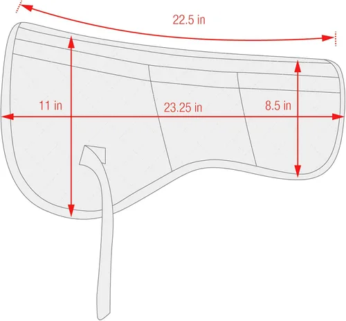 Vista 5 de ECP All Purpose Diamond Quilted Poly Cotton Inglés Media almohadilla de sillín con bolsillos terapéuticos de soporte de corrección contorneada, 18