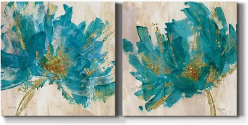 Vista 27 de Renditions Gallery Arrangement of Spring I - Arte de pared, decoración en lienzo de alta calidad con envoltura de galería, listo para colgar, 10