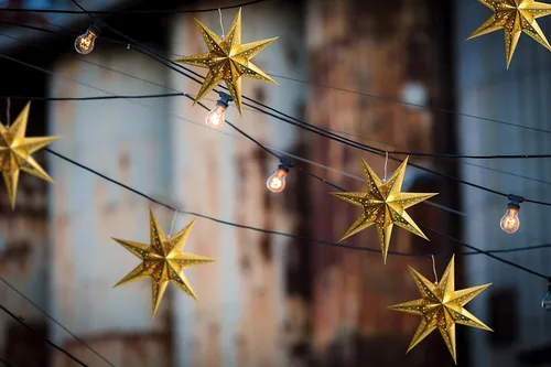 Vista 7 de Increíbles faroles de papel de primera, estilo estrella para decorar