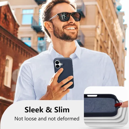 Vista 406 de Funda magnética de silicona para iPhone 13 Pro, color blanco antiguo [Compatible con Magsafe] [Forro de microfibra suave antiarañazos], funda