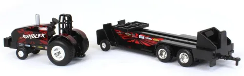 Vista 4 de Case IH 1/64 Magnum Red Rumbler Tractor de tracción con trineo de tracción