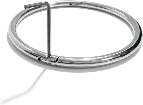 Vista 5 de Gargantilla Eternity de acero inoxidable pulido de 18 pulgadas, collar de día, collar de metal, collar de 0.315in - CuffStore